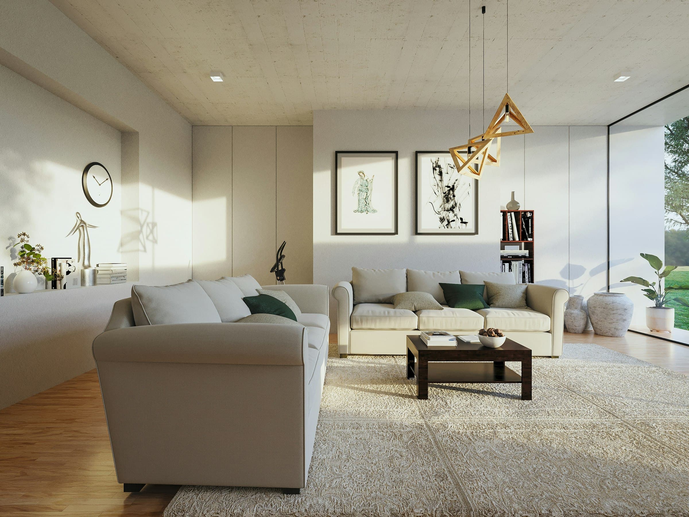 A bright modern living room
